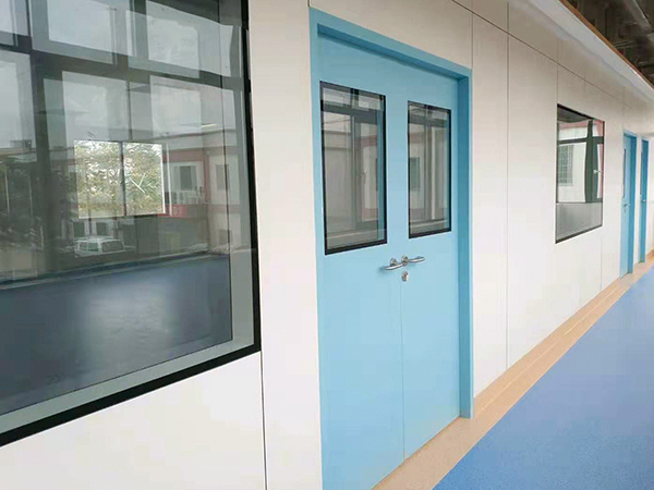 中山大學(xué)附屬第七醫(yī)院批量安裝林森鋁鋼潔凈門